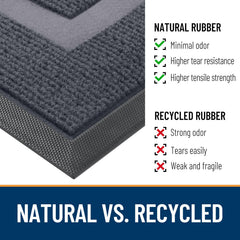 OLANLY Half Circle Doormat in outdoor setting