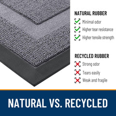 OLANLY Half Circle Mat natural rubber backing detail