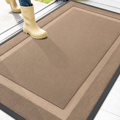 OLANLY Heavy-Duty Doormat front view in Mocha