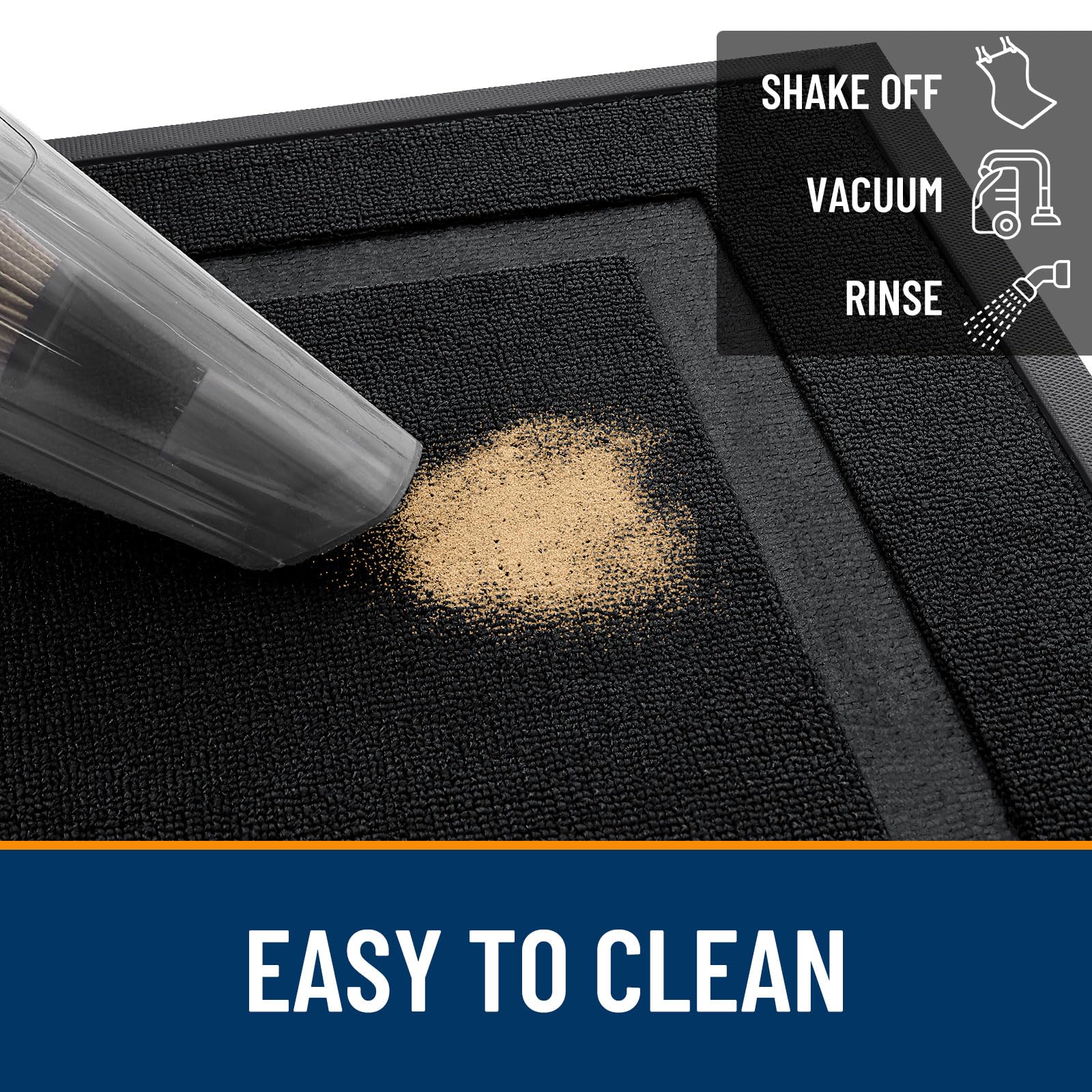 OLANLY Heavy-Duty Doormat in a mudroom setting