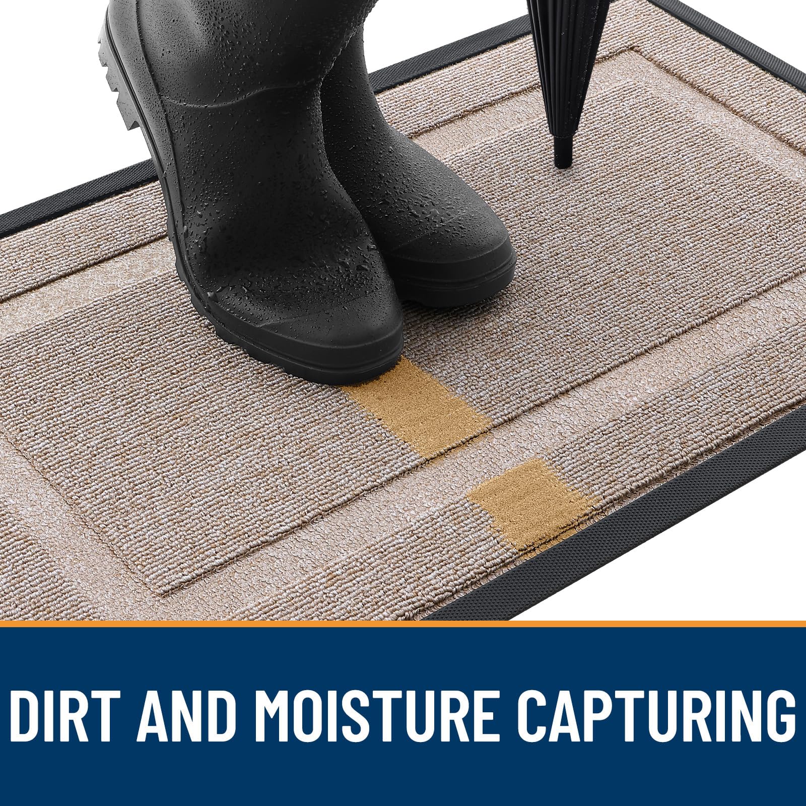 OLANLY Heavy-Duty Doormat showcasing natural rubber backing