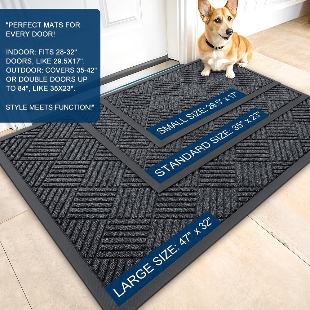 OLANLY heavy-duty doormat showing rubber backing and texture