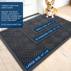 OLANLY heavy-duty doormat showing rubber backing and texture