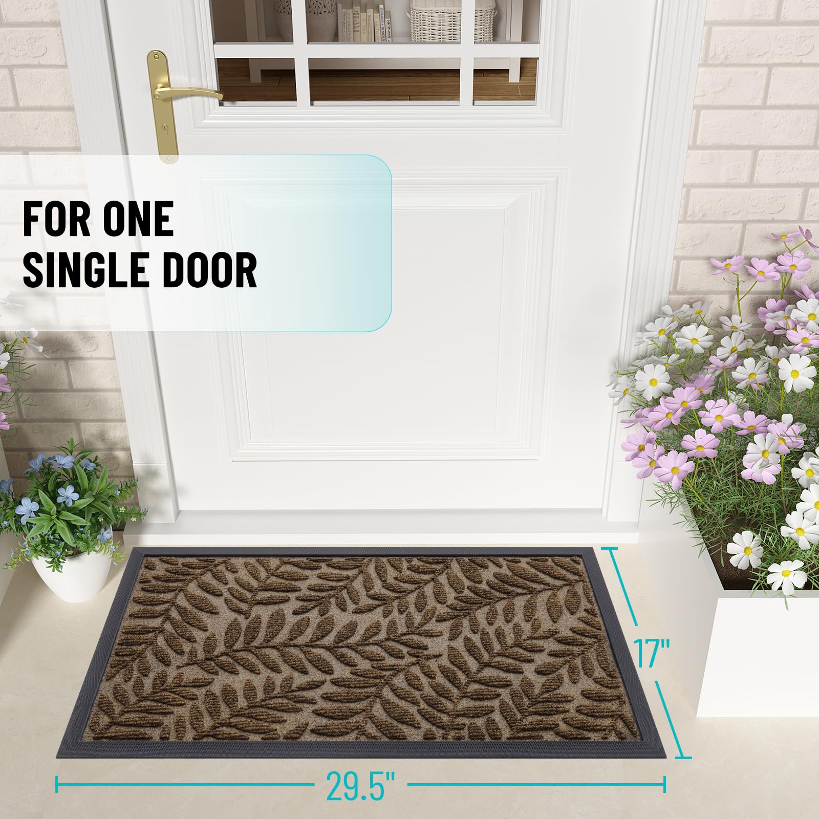 OLANLY heavy-duty doormat showing textured surface