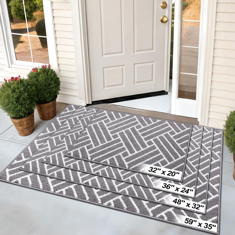 OLANLY Indoor Door Mat 48x32 grey easy cleaning demonstration