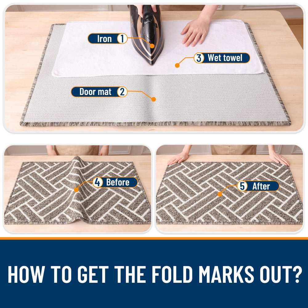 OLANLY Indoor Door Mat 48x32 khaki packaging