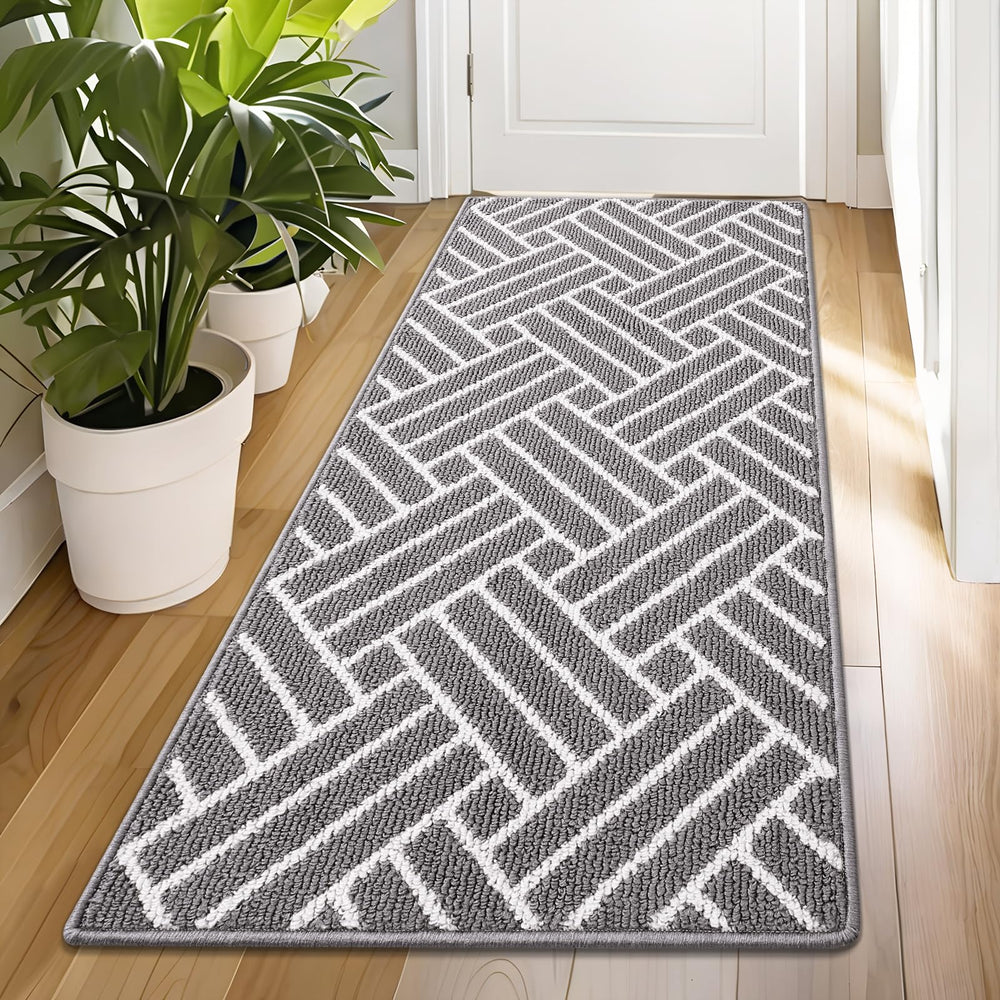 OLANLY Indoor Door Mat 70x23 grey front view