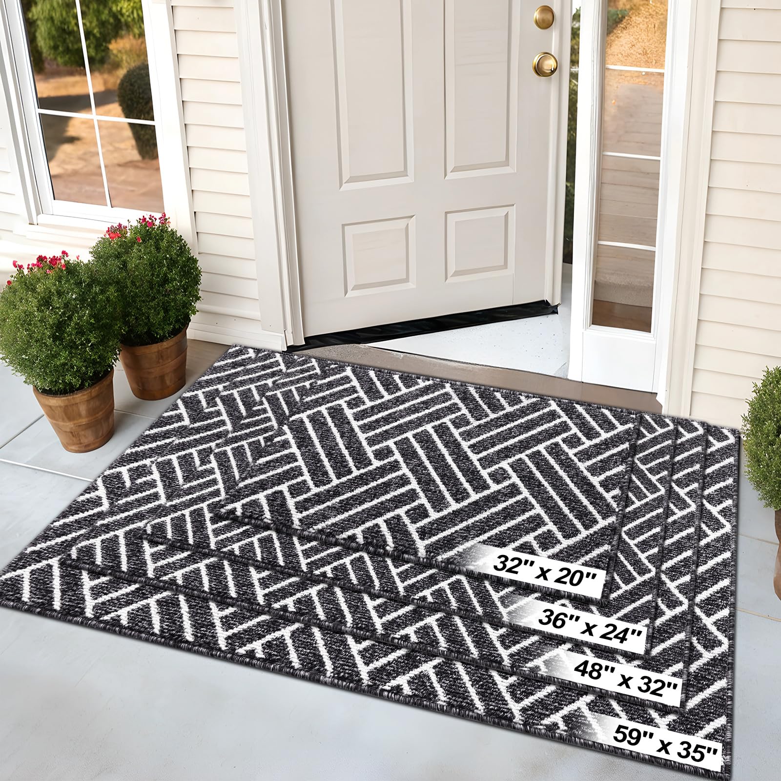 OLANLY Indoor Door Mat easy cleaning demonstration