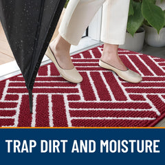 OLANLY Indoor Door Mat showing TPR backing