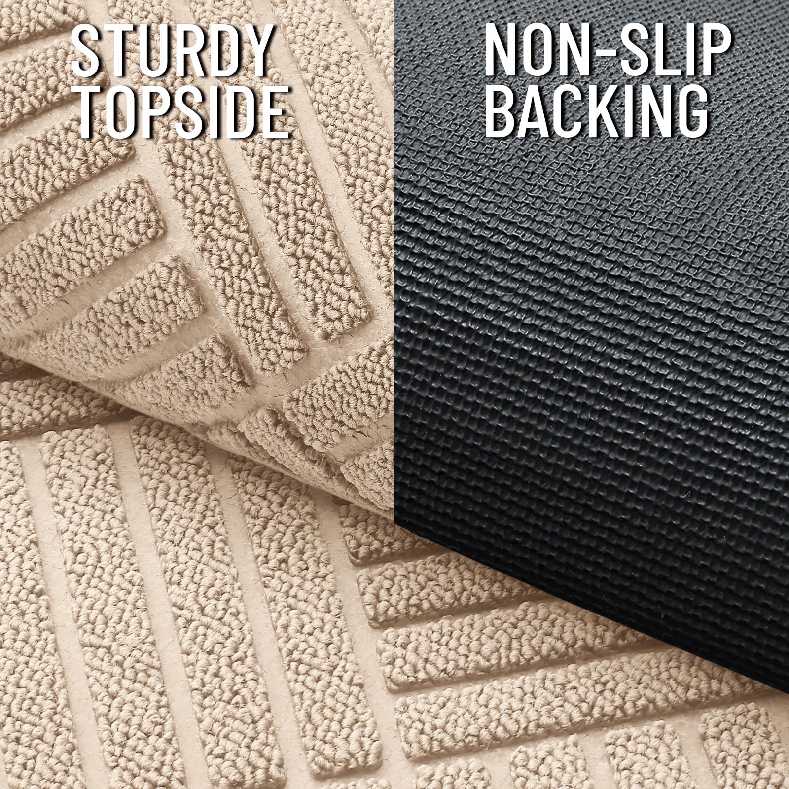 OLANLY low-profile doormat under a door
