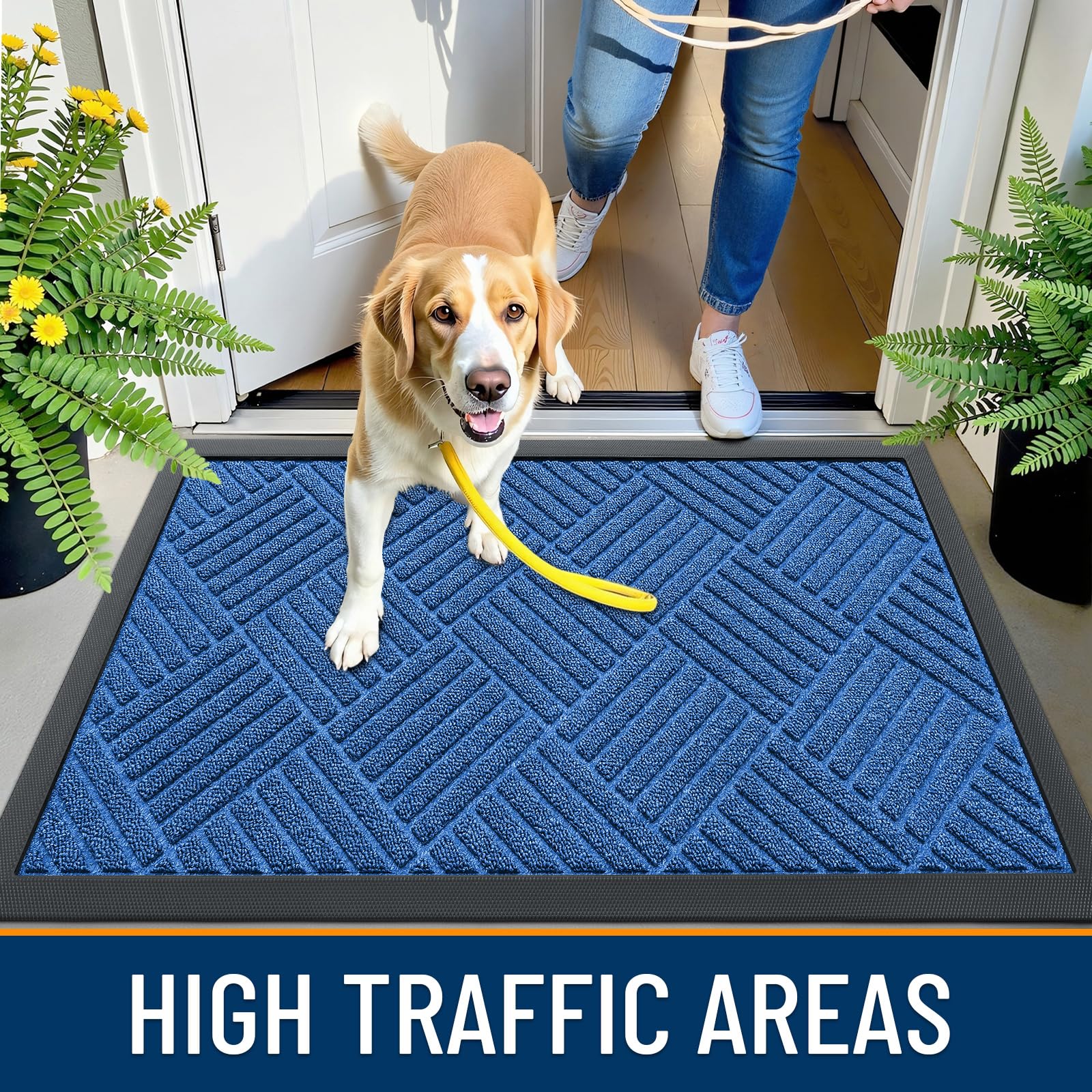 OLANLY outdoor doormat in a patio setting