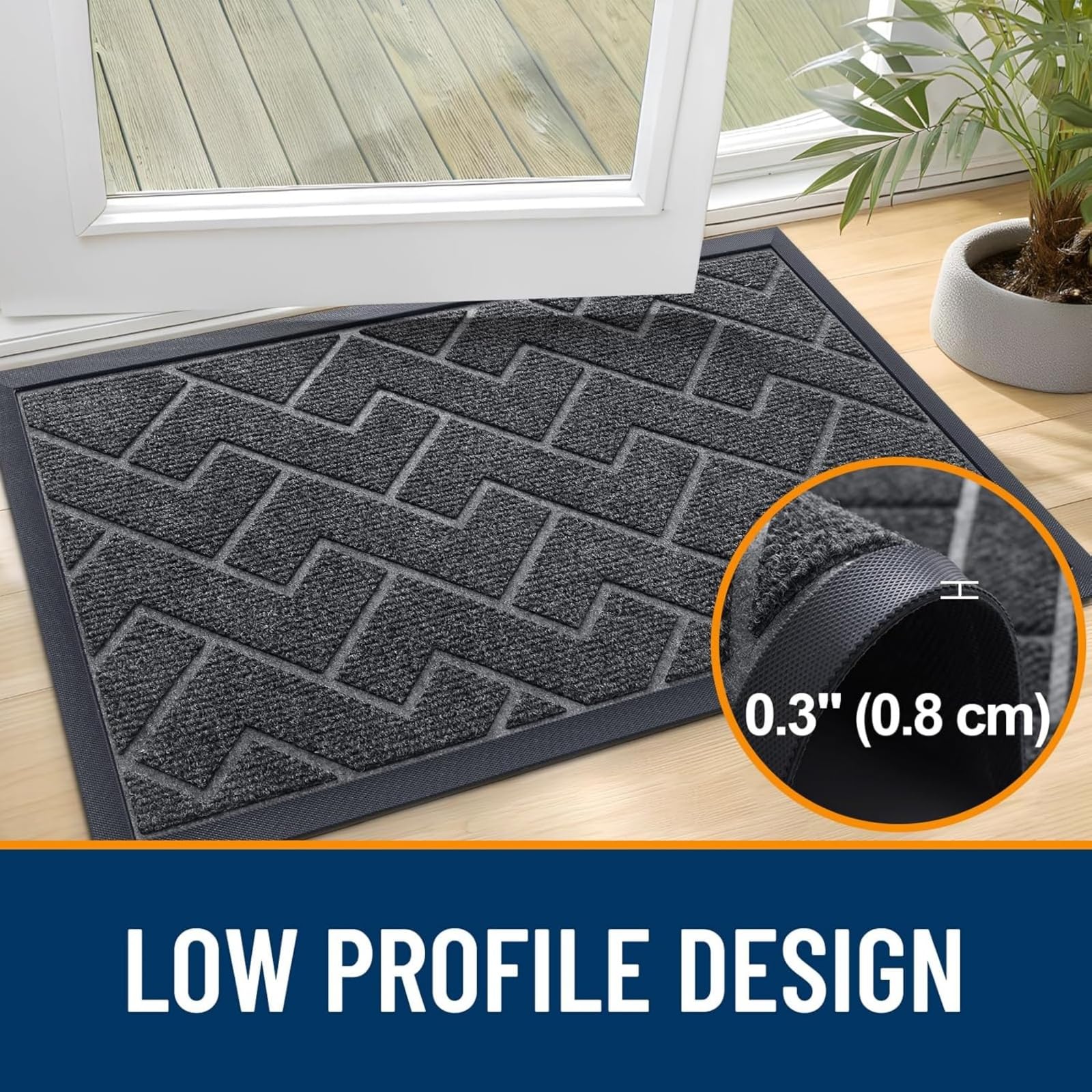 OLANLY outdoor mat placed at an entryway