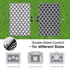 OLANLY Outdoor Rug 5x8 ft folded for easy transport