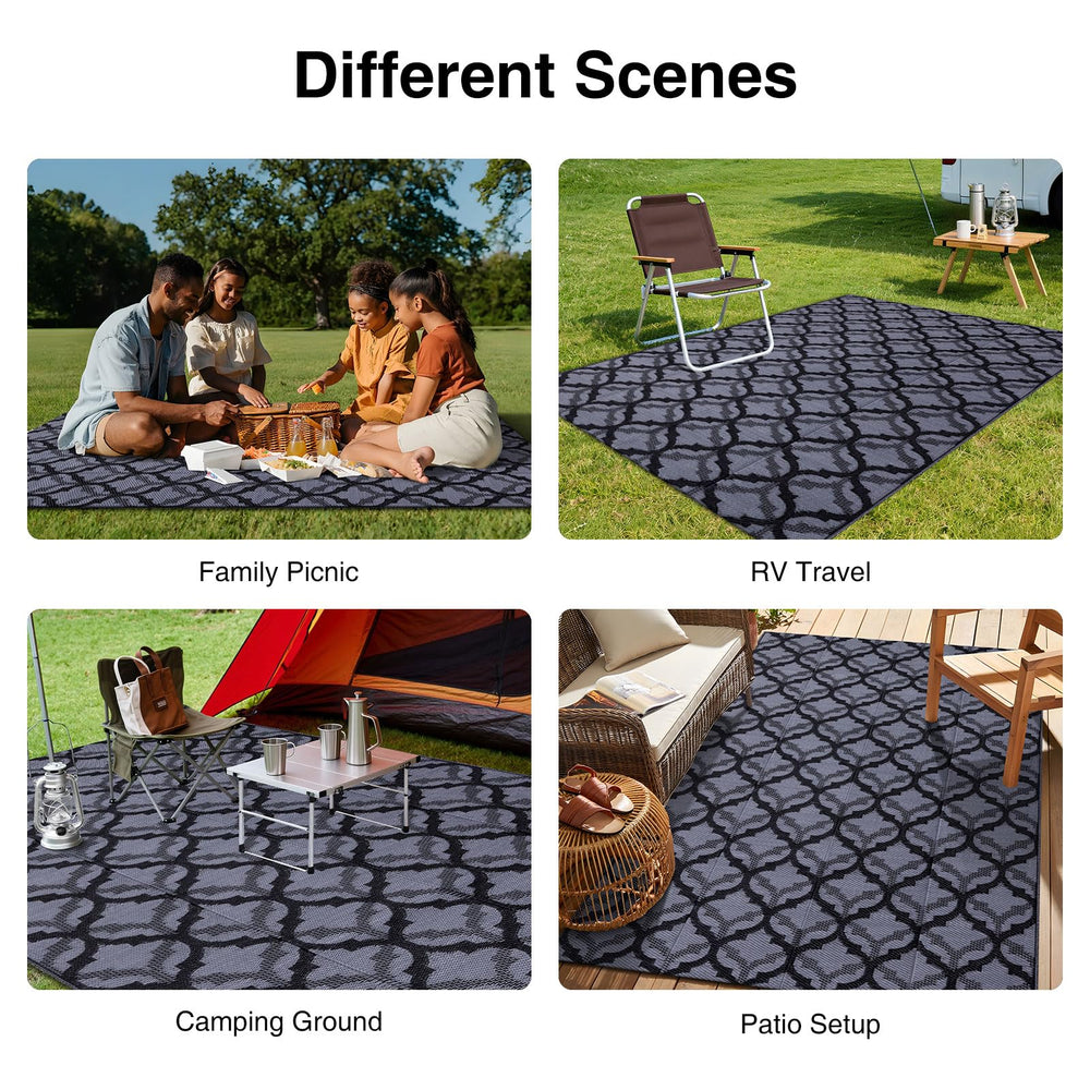 OLANLY Outdoor Rug 5x8 ft lightweight and easy to carry