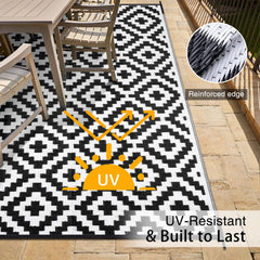 OLANLY outdoor rug 6x9 ft smooth surface underfoot