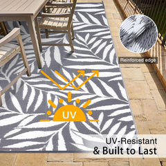 OLANLY Outdoor Rug displayed on patio setting