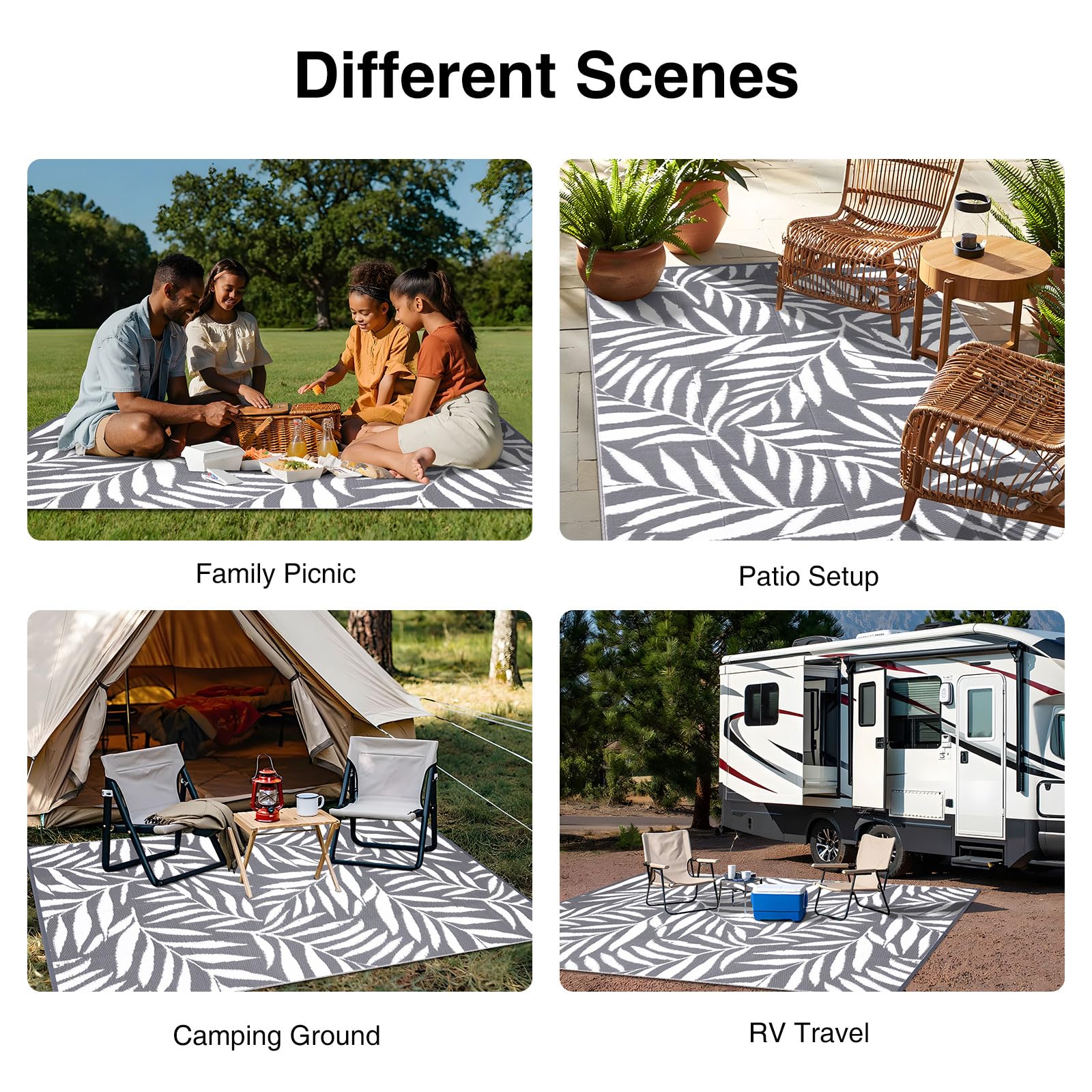 OLANLY Outdoor Rug packaging and specifications