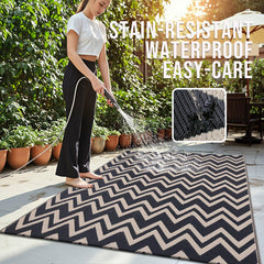 OLANLY outdoor rug with matching carry case for easy transport