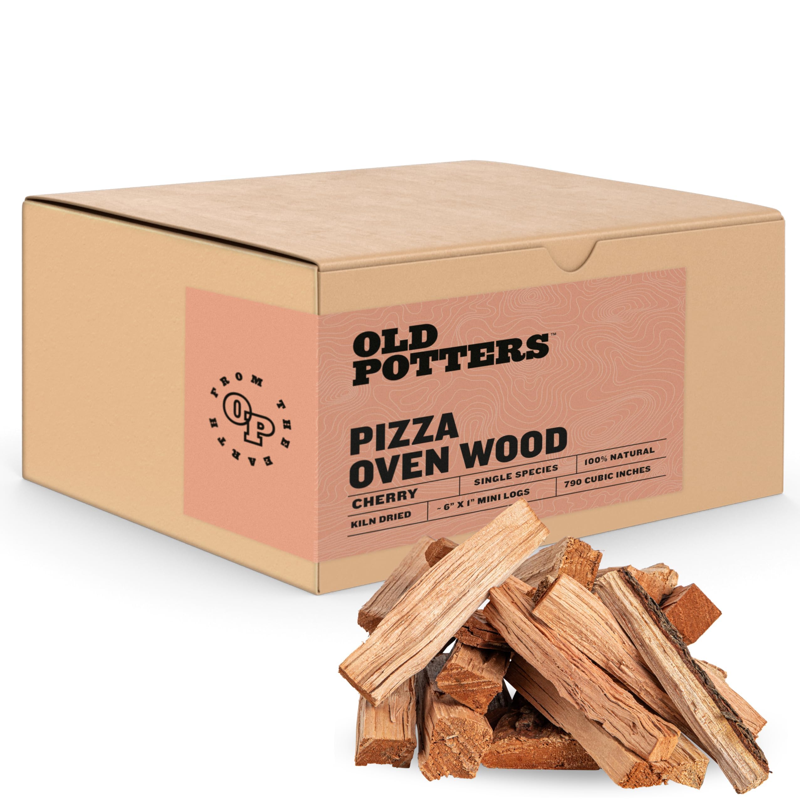 Old Potters Cherry Mini Pizza Oven Cooking Logs front view