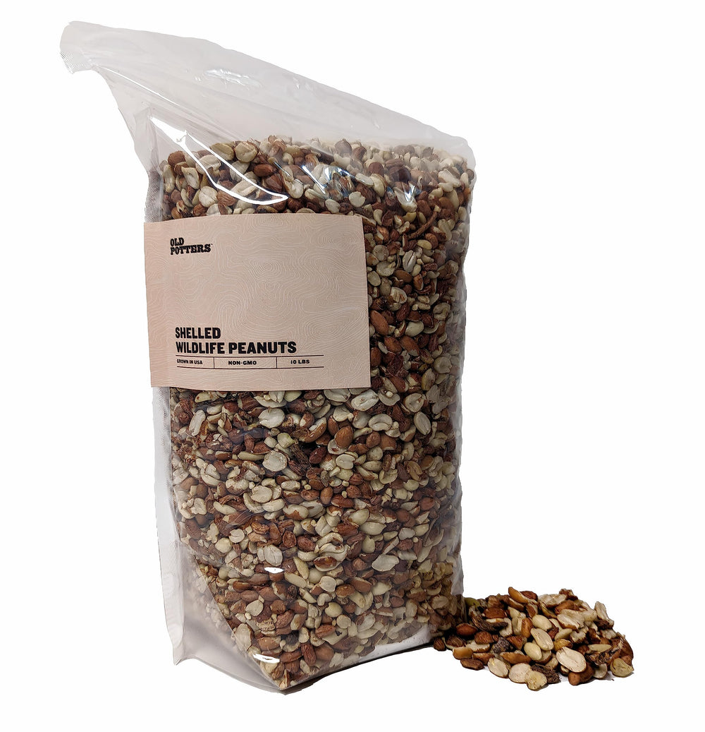 Old Potters Organic Shelled Peanuts package with ingredients