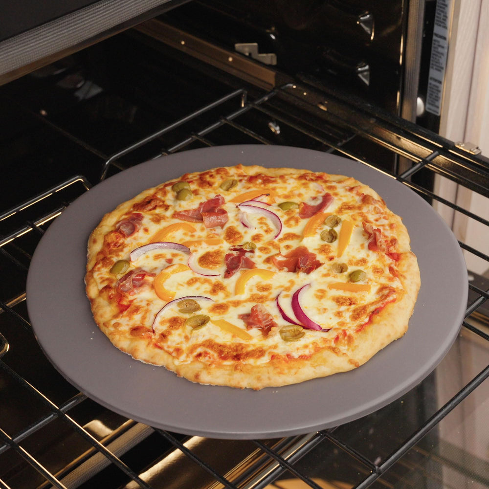 Old Stone pizza stone with grilled vegetables