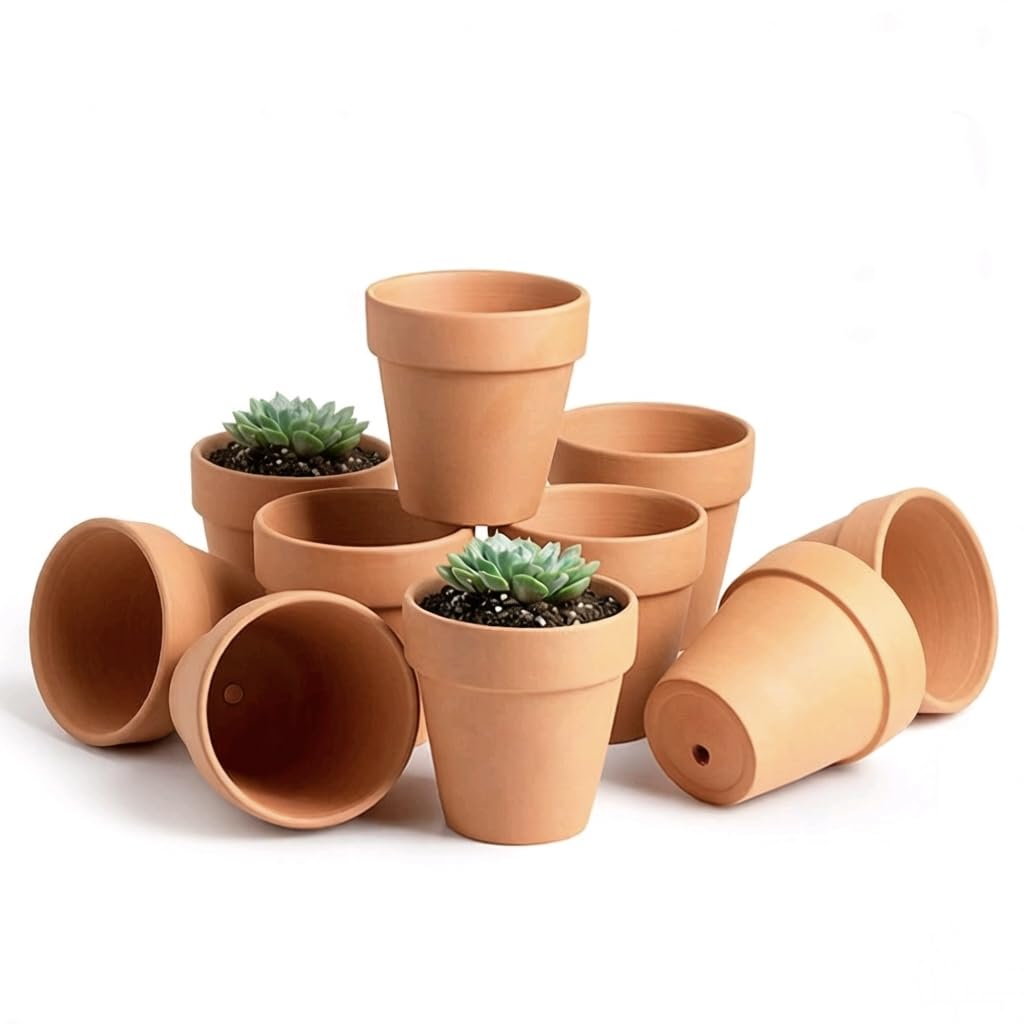 OLEEP terracotta pot 4 inch front view