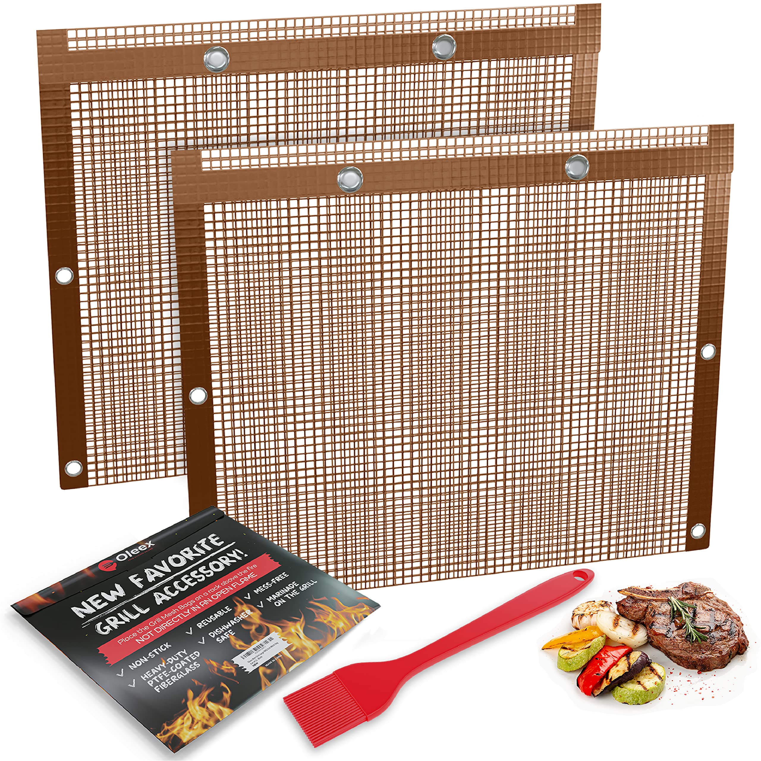 OLEEX BBQ Grilling Bags copper colour front view