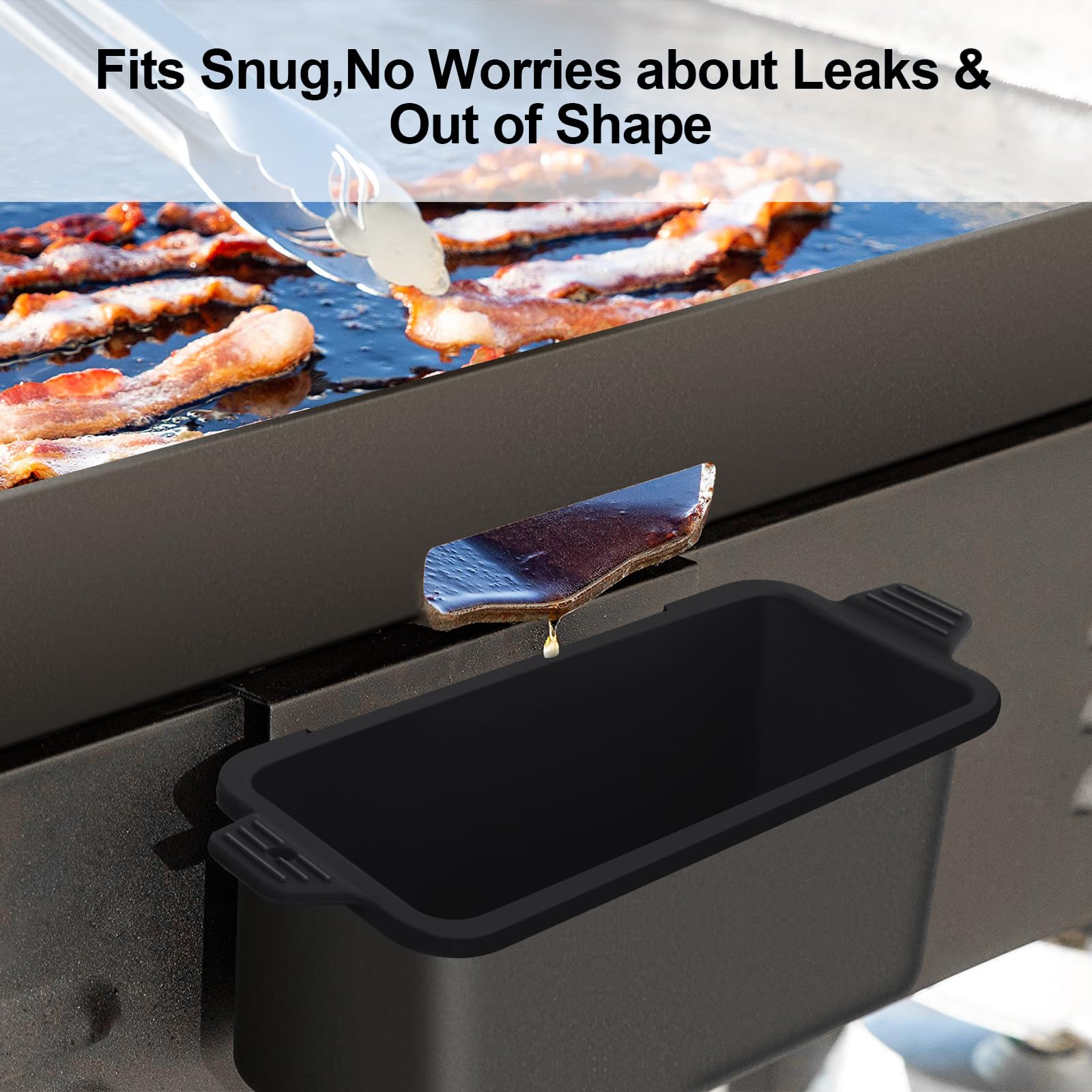 Oliggive silicone grease cup liners set of two on a grill