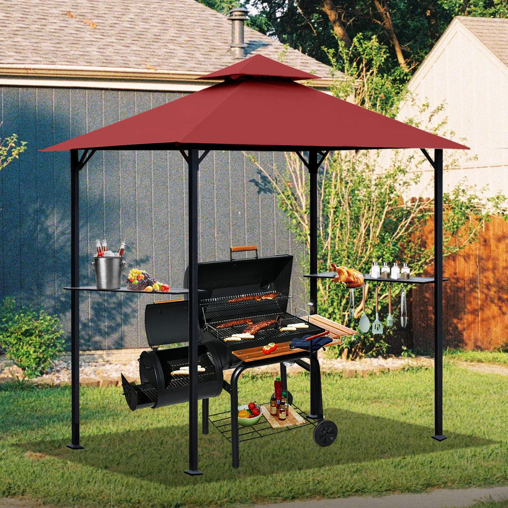OLILAWN canopy roof displayed on a grill gazebo