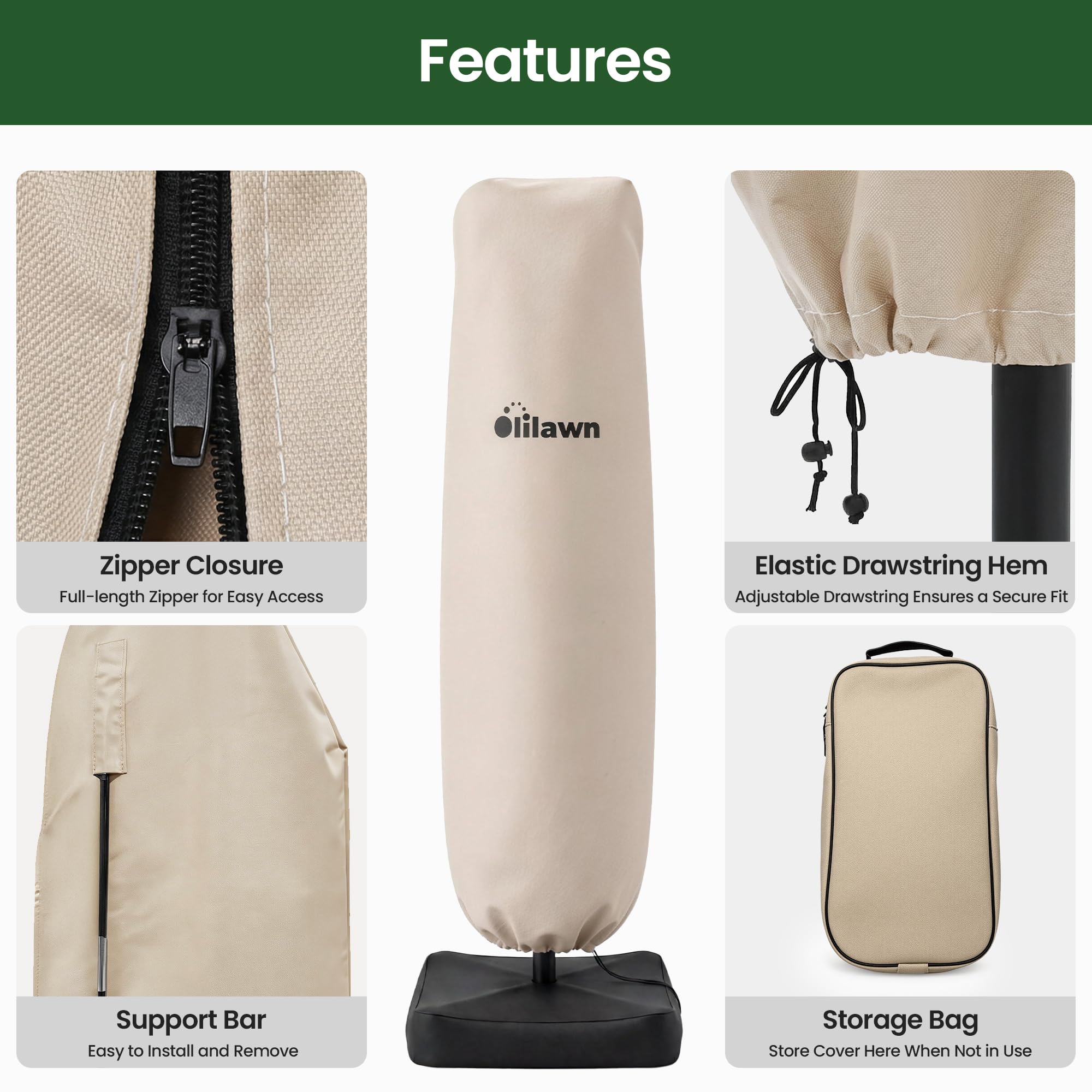 OLILAWN umbrella cover in storage bag