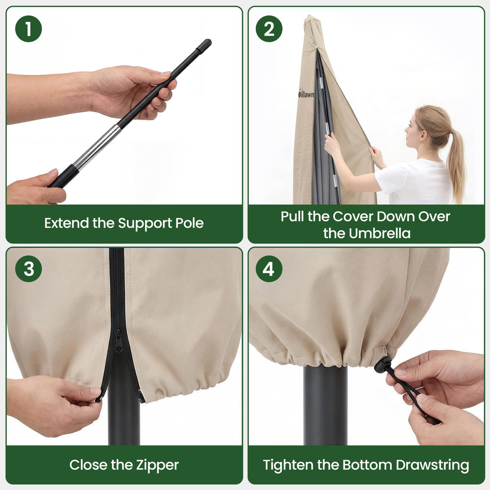 OLILAWN umbrella cover on a patio umbrella
