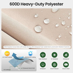 OLILAWN umbrella cover showing windproof design features