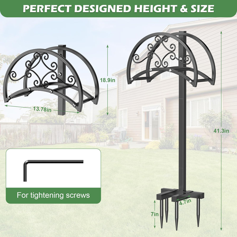 OLV Garden Hose Holder showing its elegant curved design