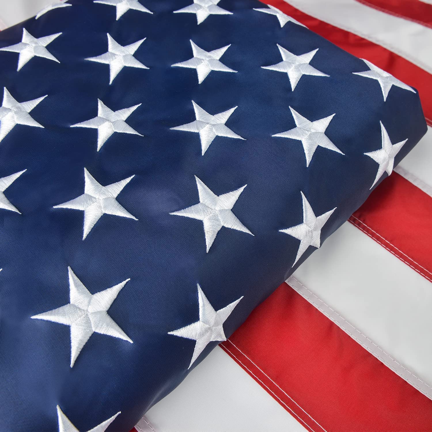 Olycole American Flag 2x3 FT with embroidered stars front view