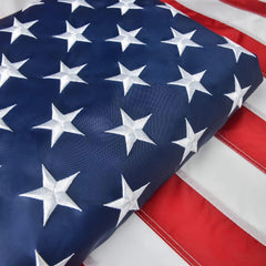 Olycole Large American Flag 12x18 FT front view with embroidered stars