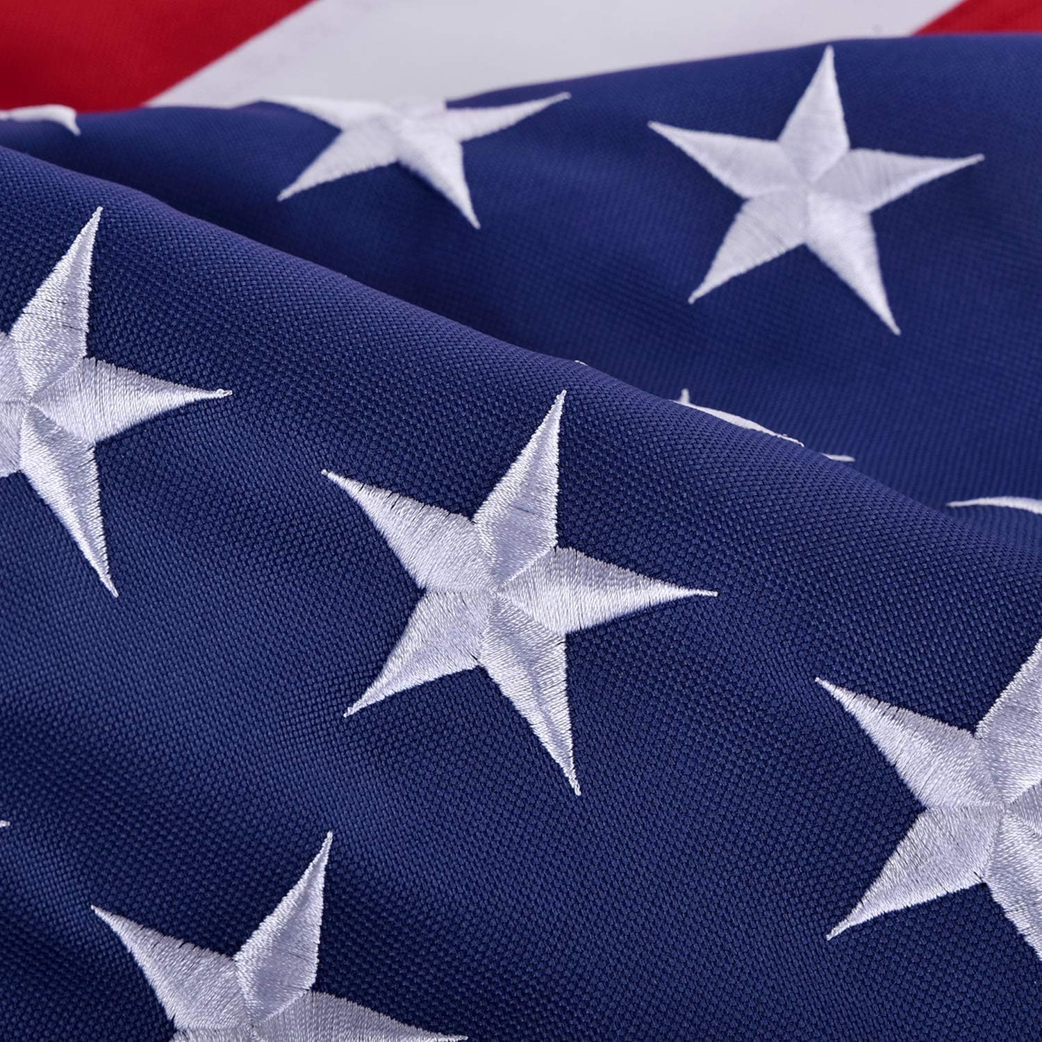 OLYNIK American Flag 8x12 FT front view with embroidered stars