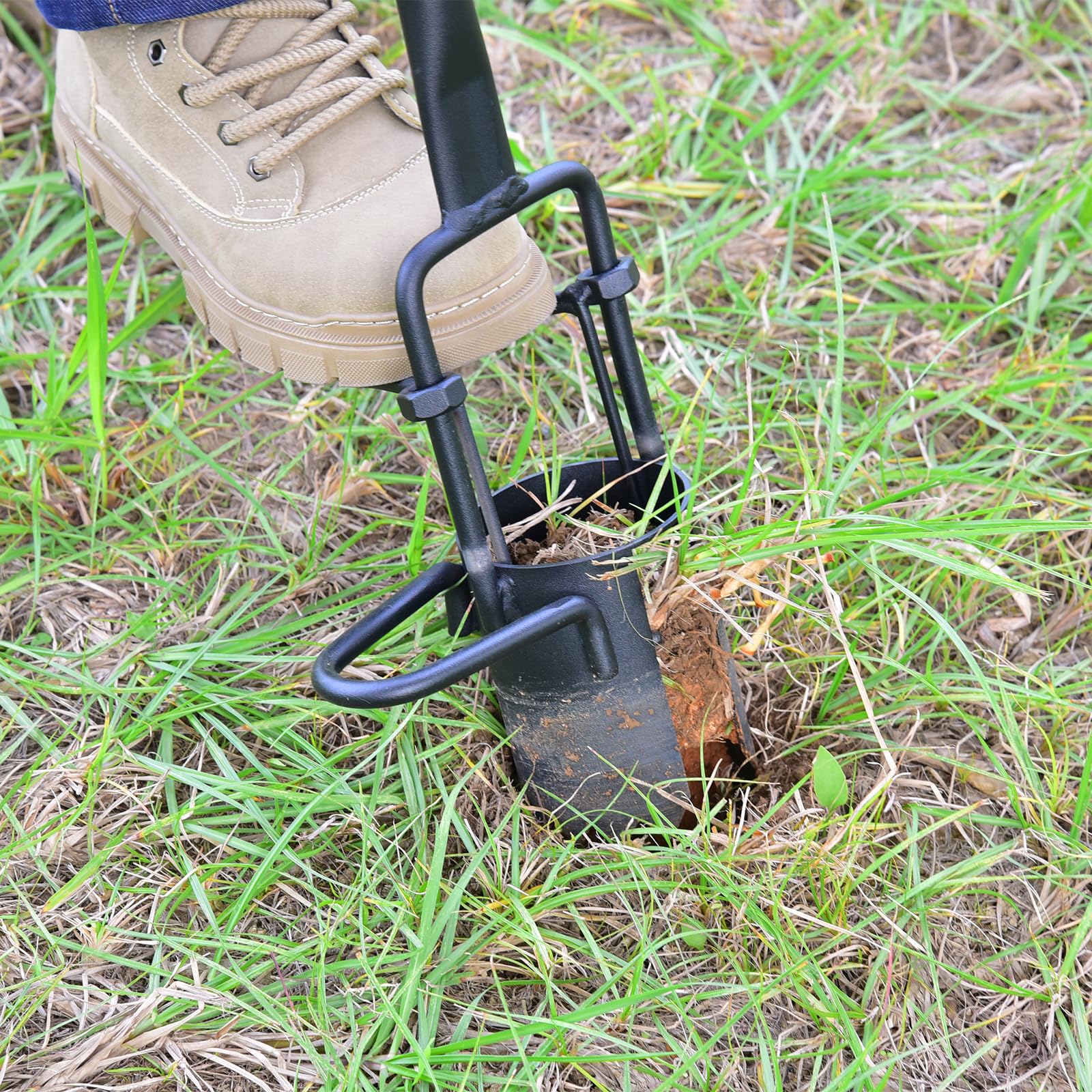 Omesata Sod Plugger close-up of the serrated base