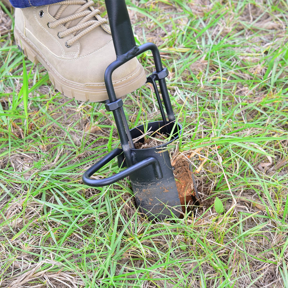 Omesata Sod Plugger close-up of the serrated base