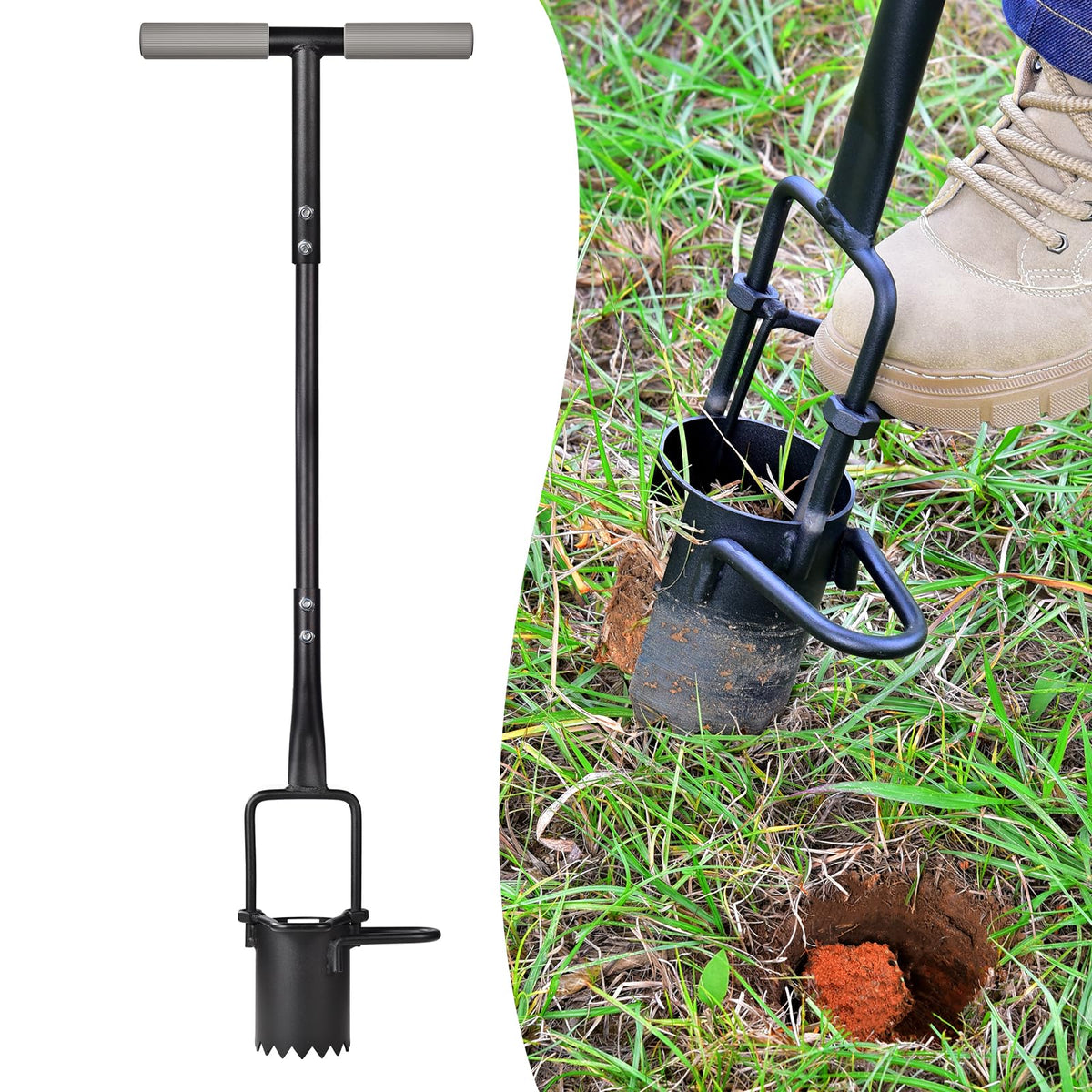 Omesata Sod Plugger front view with sharp serrated base