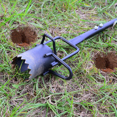 Omesata Sod Plugger in use planting bulbs in soil