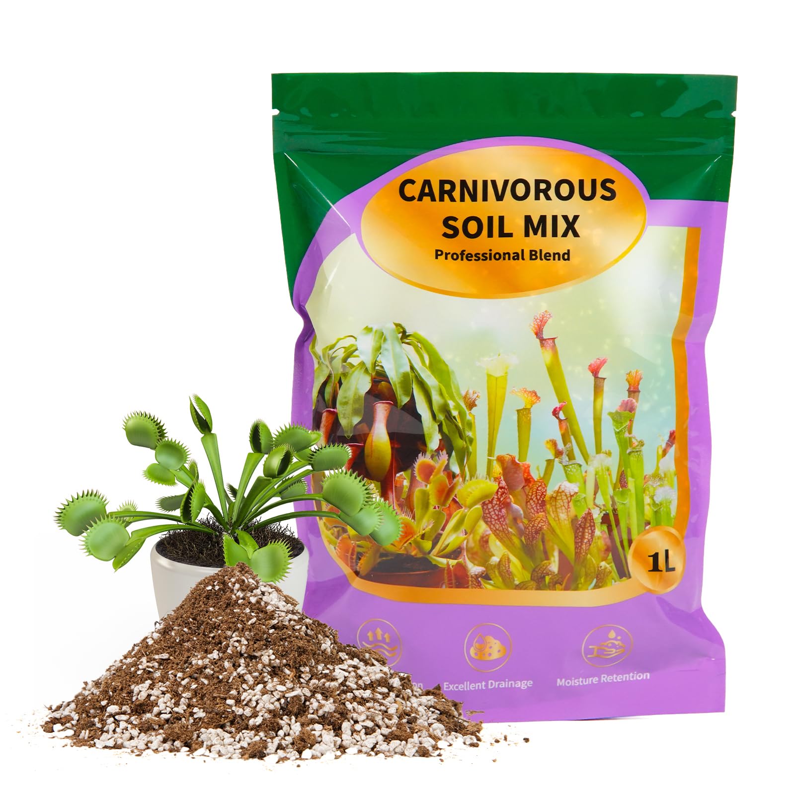 Omitgoter Carnivorous Plant Soil Mix 1qt front view