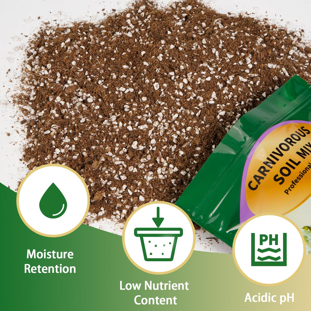 Omitgoter Carnivorous Plant Soil Mix in a pot with plants