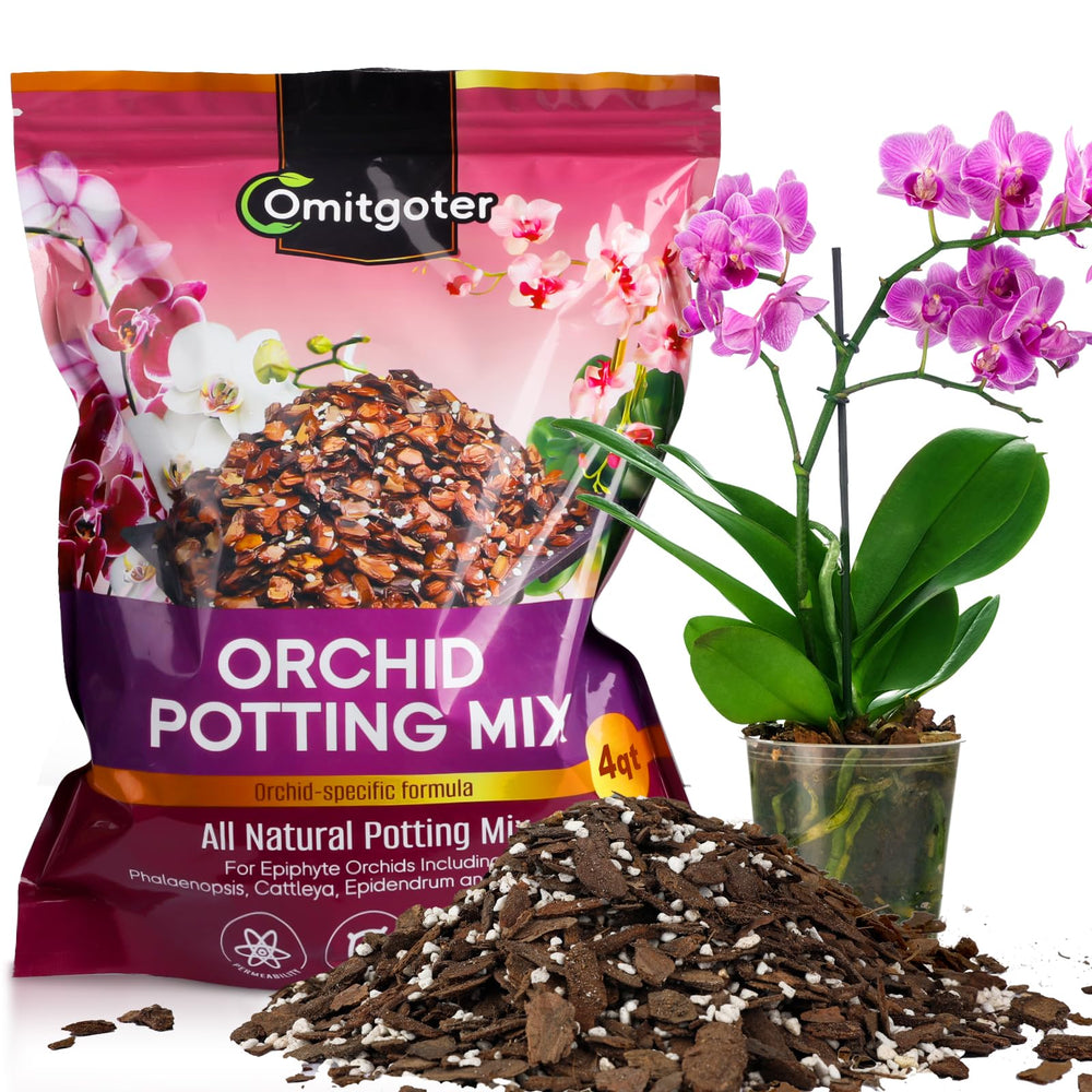 Omitgoter Organic Orchid Potting Mix 1qt packaging front view