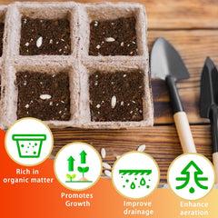 Omitgoter Seed Starting Soil Mix 1qt side view showing packaging