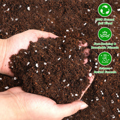Omitgoter Tropical Potting Mix 1qt opened package showcasing texture