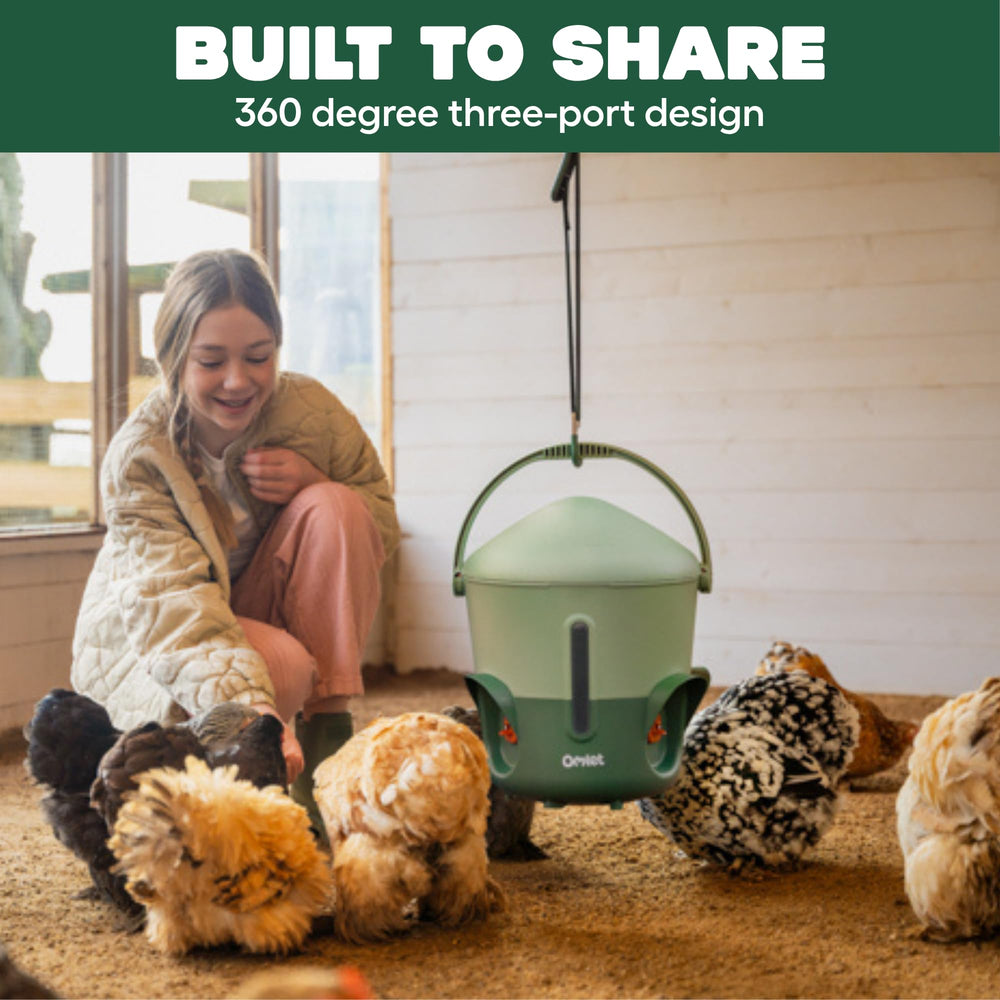Omlet Chicken Waterer raised off the ground