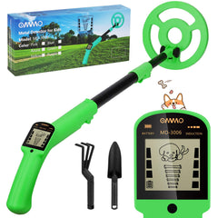 OMMO Kids Metal Detector front view with LCD display