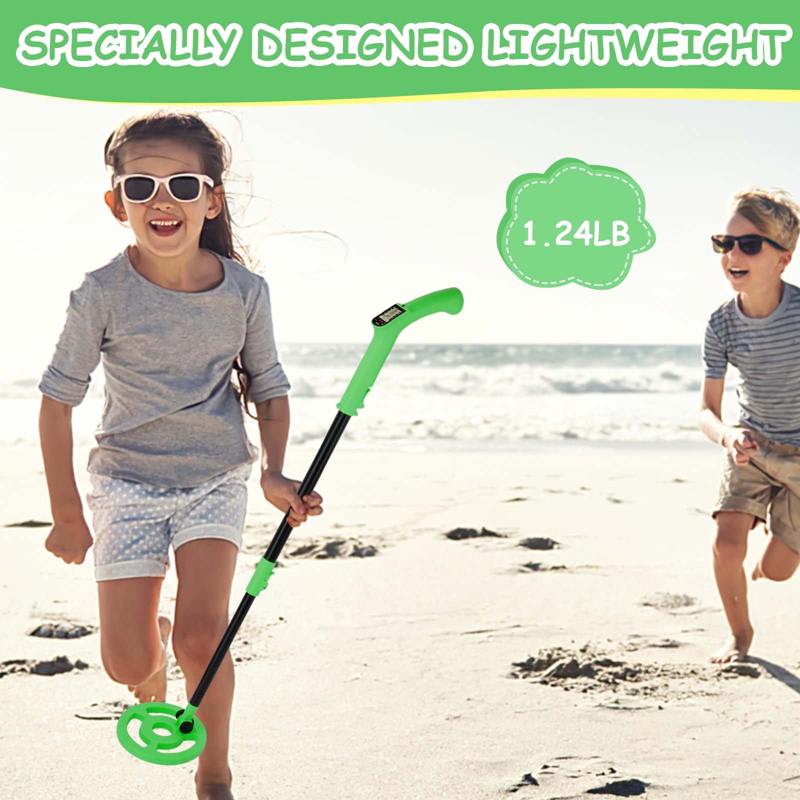 OMMO Kids Metal Detector lightweight design for kids