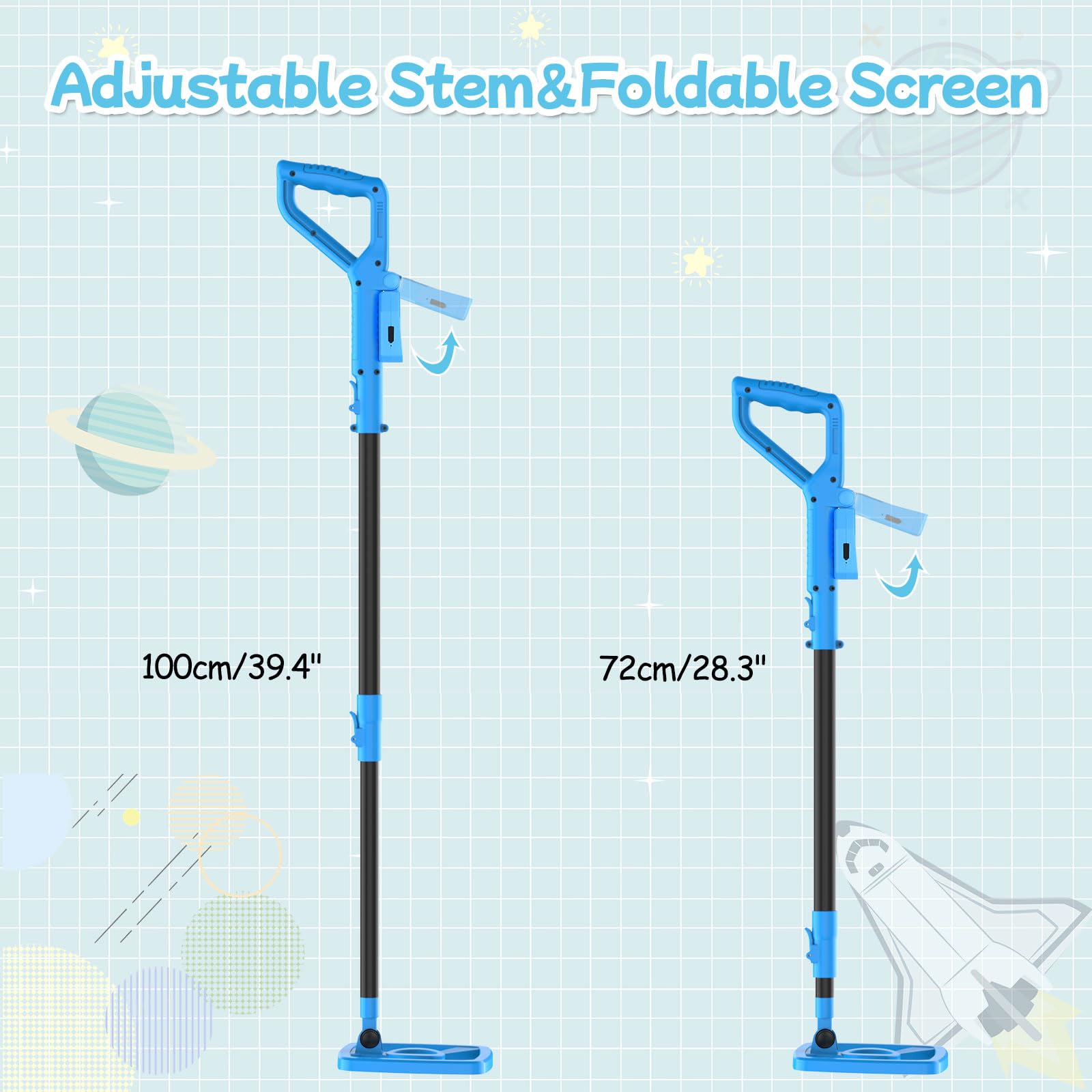 OMMO Kids Metal Detector showing charging port