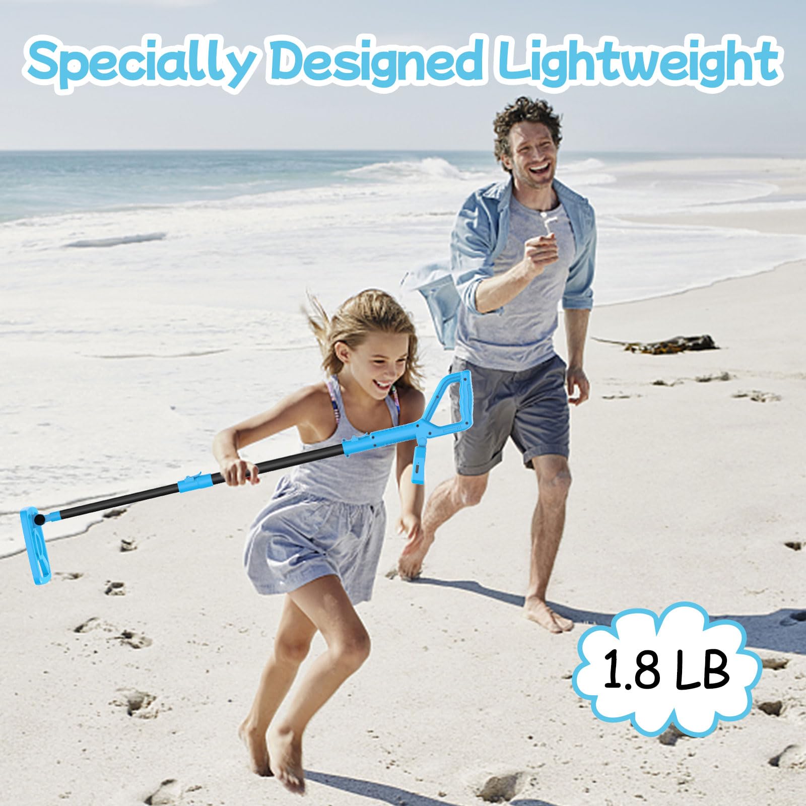 OMMO Kids Metal Detector with plastic shovel and rake